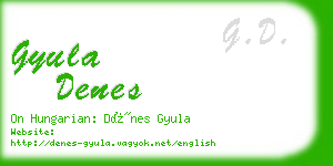 gyula denes business card